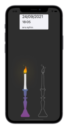 Shabbat Helper iOS application showing candle-lighting time